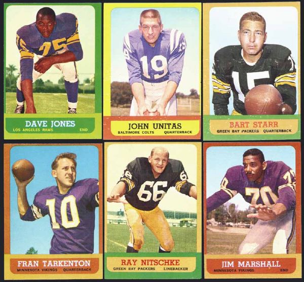 1963 Topps Football Group of 325 Cards with PSA Graded
