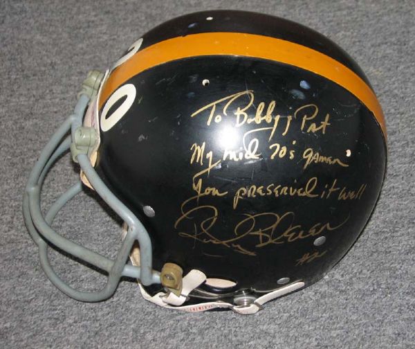 1970s Rocky Bleier Pittsburgh Steelers Game-Used Signed Helmet