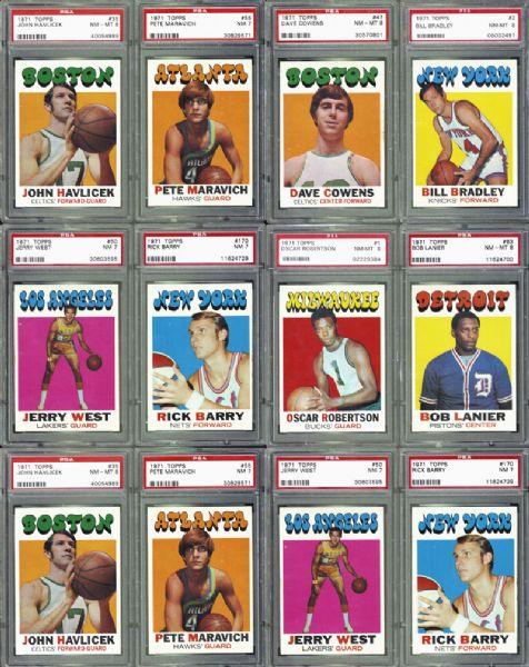 1971 Topps Basketball Complete Set with 35 PSA Graded Cards