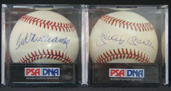Mickey Mantle and Ted Williams Signed Baseballs