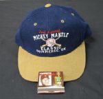 Mickey Mantle Golf Tournament Cap with 1960s Full Mickey Mantle Holiday Inn Matchbook