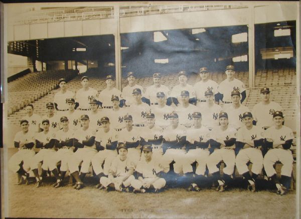 1952 Type 1 First Generation New York Yankees Team Photo 