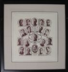 1905 Sporting Life Cleveland Naps Framed Team Composite