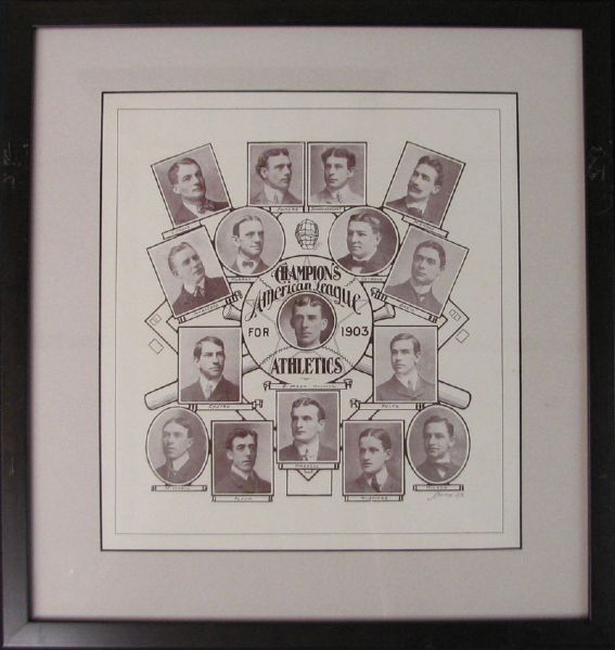 1902 Sporting Life American League Champions Philadelphia Athletics Team Composite 