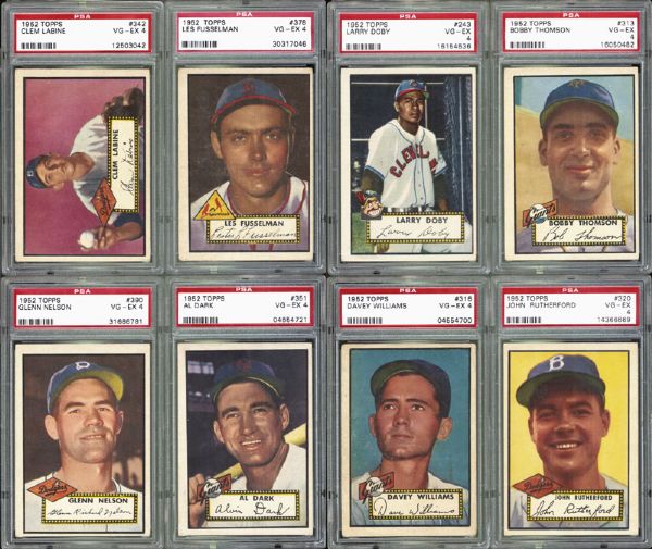 1952 Topps Group of 120 PSA 4 VG/EX with High Numbers