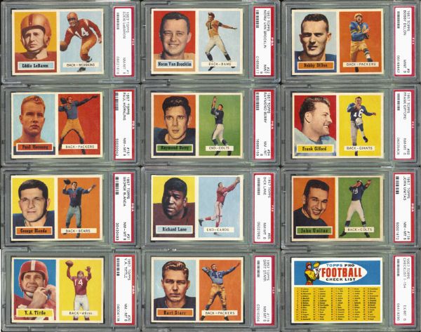 1957 Topps Football Exceptionally High Grade Complete Set Completely PSA Graded #4 on PSA Set Registry