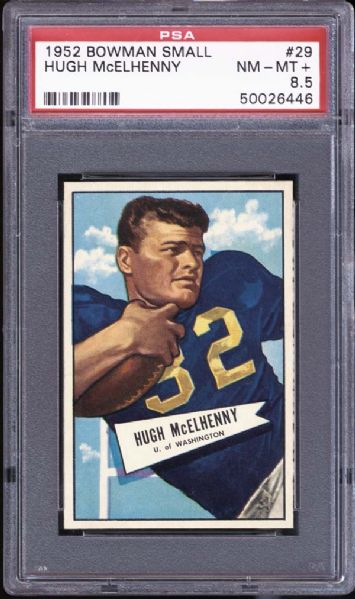 1952 Bowman Small #29 Hugh McElhenny PSA 8.5 NM/MT+
