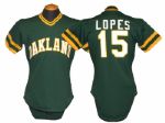 1984 Davey Lopes Oakland As Game-Used Jersey