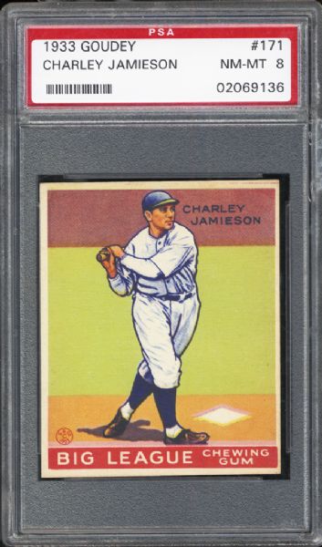 1933 Goudey #171 Charley Jamieson PSA 8 NM/MT