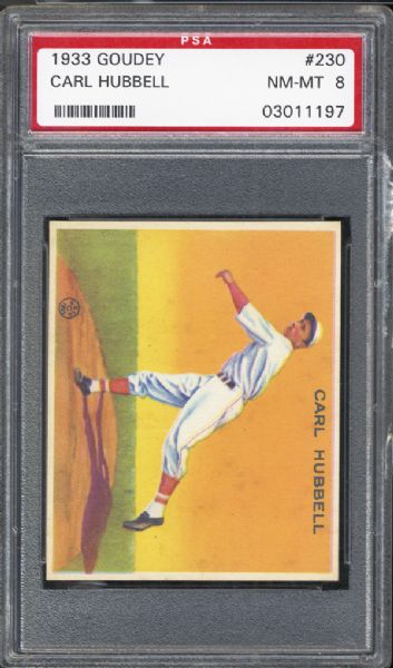 1933 Goudey #230 Carl Hubbell PSA 8 NM/MT