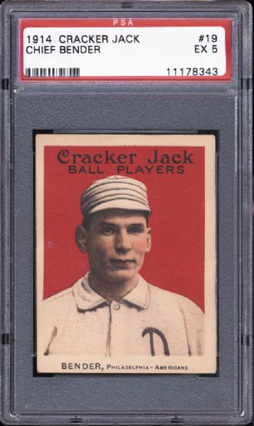 1914 Cracker Jack #19 Chief Bender PSA 5 EX