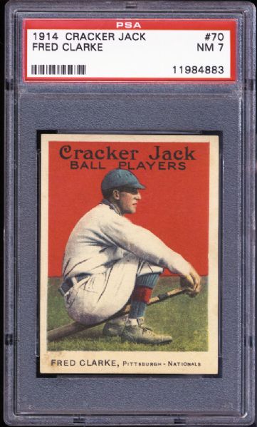 1914 Cracker Jack #70 Fred Clarke PSA 7 NM