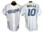 2005 Vernon Wells Toronto Blue Jays Game-Used Jersey with Special Memorial Patch