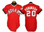 1976 Frank Robinson Cleveland Indians Game-Used Autographed Road Jersey