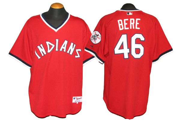 2000s Jason Bere Cleveland Indians Game-Used Throwback Jersey