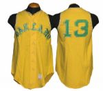 1968 John "Blue Moon" Odom Oakland As Game-Used Flannel Jersey