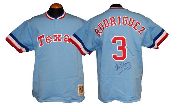2001 Alex Rodriguez Texas Rangers Game-Used Throwback Jersey