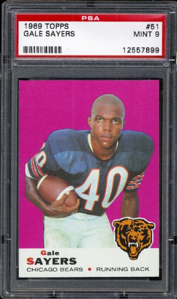 1969 Topps #51 Gale Sayers PSA 9 MINT