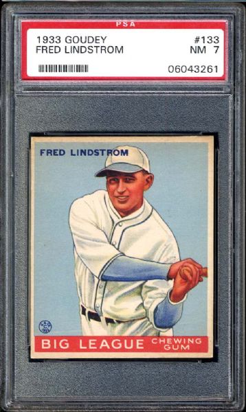 1933 Goudey #133 Fred Lindstrom PSA 7 NM