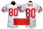 1994 Jerry Rice San Francisco 49ers Autographed Game-Used Jersey with LOA from Hall of Famer Derrick Thomas