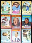 1970/1971/1972 Topps Football Complete Sets 