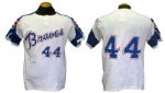 1972 Hank Aaron Atlanta Braves Game-Used Autographed Home Jersey