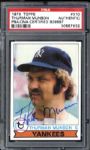 The Finest 1979 Topps #310 Thurman Munson Autographed Card PSA/DNA Authentic
