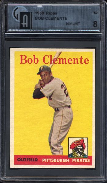 1958 Topps #52 Bob Clemente GAI 8 NM/MT