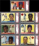 1955 Topps Baseball Near Complete Set 150 of 206 with PSA Graded