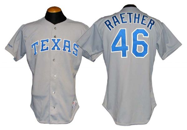 1989 Rick Raether Texas Rangers Game-Used Jersey