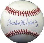 1990s Charles M. Schulz Single-Signed ONL (White) Ball LOA JSA