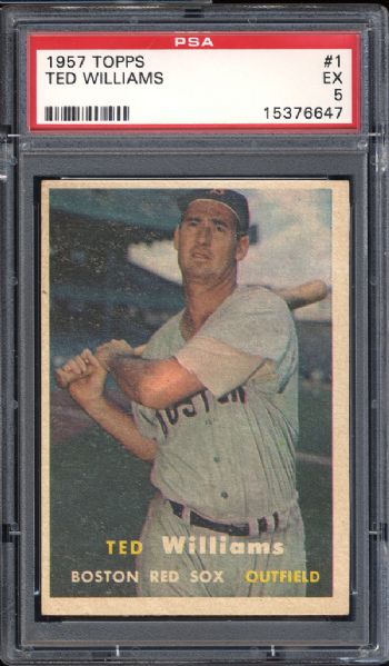 1957 Topps #1 Ted Williams PSA 5 EX