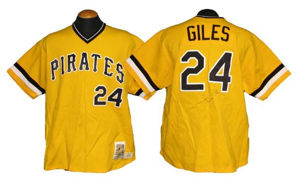 1999 Brian Giles Pittsburgh Pirates Game-Used and Signed "Turn Back the Clock" Jersey