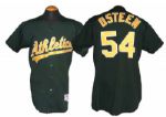 1994 Gavin Osteen Oakland As Alternate Game-Used Jersey with 125th Anniversary Patch