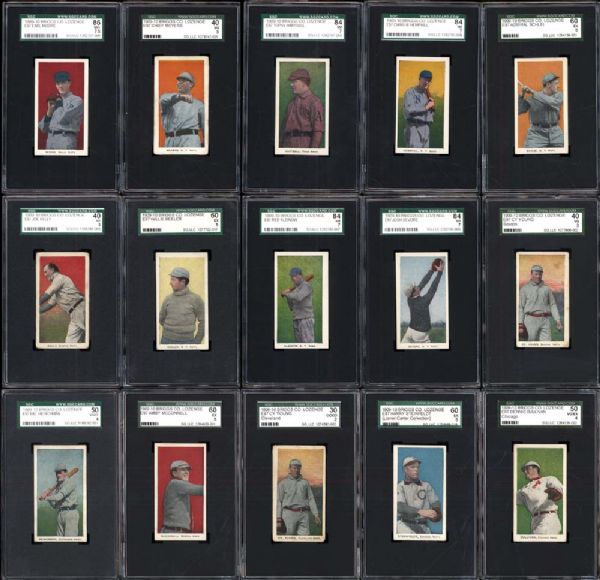 1909-10 Briggs Co. E97 Near Complete Set Completely SGC Graded With Variations