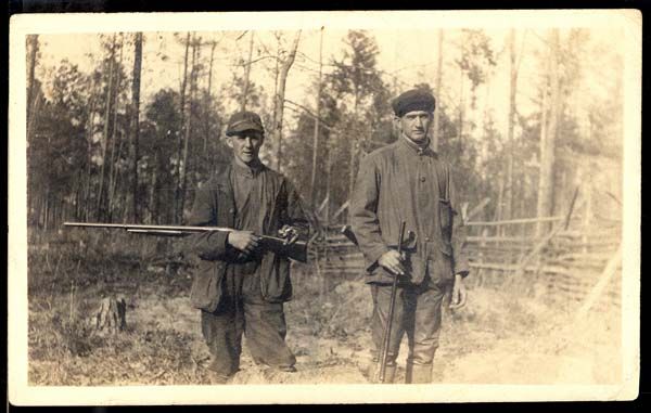 1910s Joe Jackson and Hap Felsh on Hunting Trip Type I Original Photo