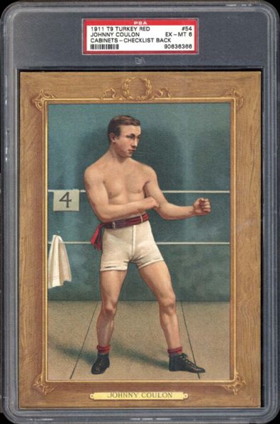 1911 T9 Turkey Red #54 Johnny Coulon PSA 6 EX/MT
