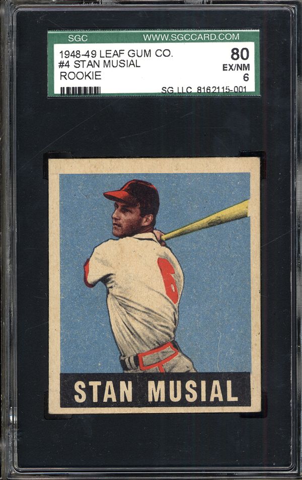 Lot Detail - 1948 Leaf Gum #4 Stan Musial SGC 80 EX/NM 6