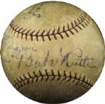 Babe Ruth Single-Signed OAL (Barnard) Ball LOA JSA