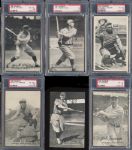 1921 Exhibits Group of (6) Different Nearly All PSA Graded