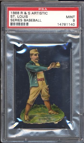 1888 R & S Artistic Series Baseball St. Louis PSA 9 MINT 