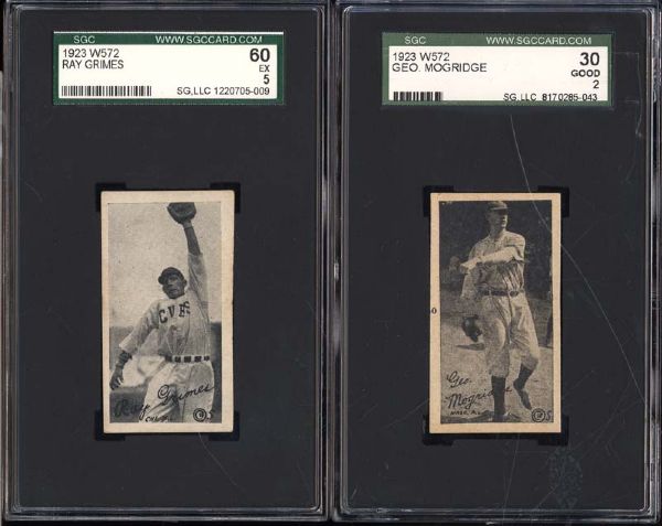 1923 W572 Group of (2) Both SGC Graded