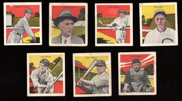 1933 Tattoo Orbit Group of (7) with (4) Hall of Famers 