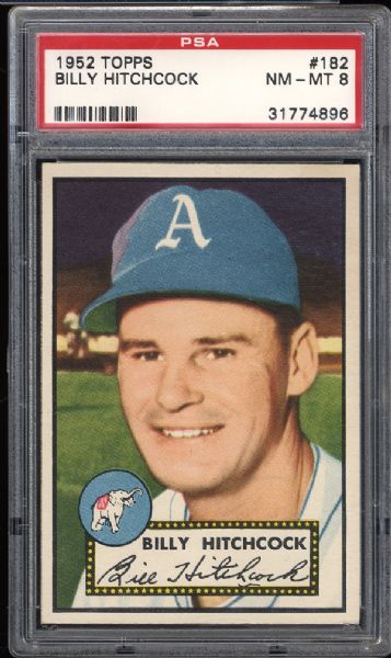 1952 Topps #182 Billy Hitchcock PSA 8 NM/MT
