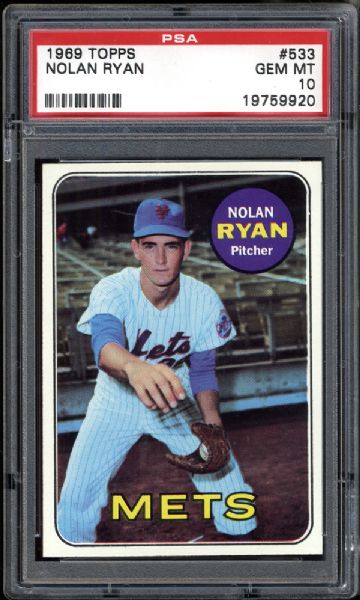 1969 Topps #533 Nolan Ryan PSA 10 GEM MINT