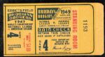 1949 World Series Ticket Stub to Game 4 Yankees/Dodgers