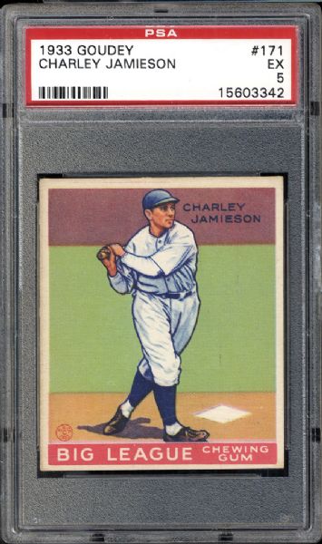 1933 Goudey #171 Charley Jamieson PSA 5 EX