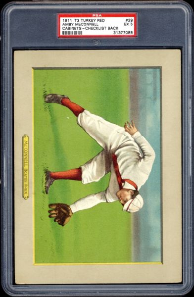 1911 T3 Turkey Red #29 Amby McConnell PSA 5 EX with Only One Graded Higher by PSA