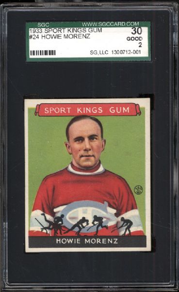 1933 Sport Kings #24 Howie Morenz SGC 30 GOOD 2