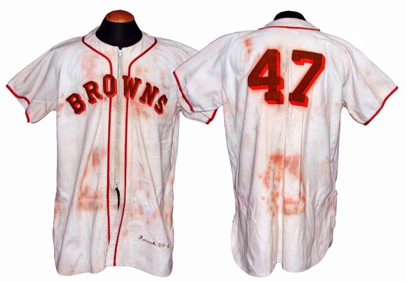 Lot Detail - 1950 Tom Ferrick St. Louis Browns Game-Used Jersey